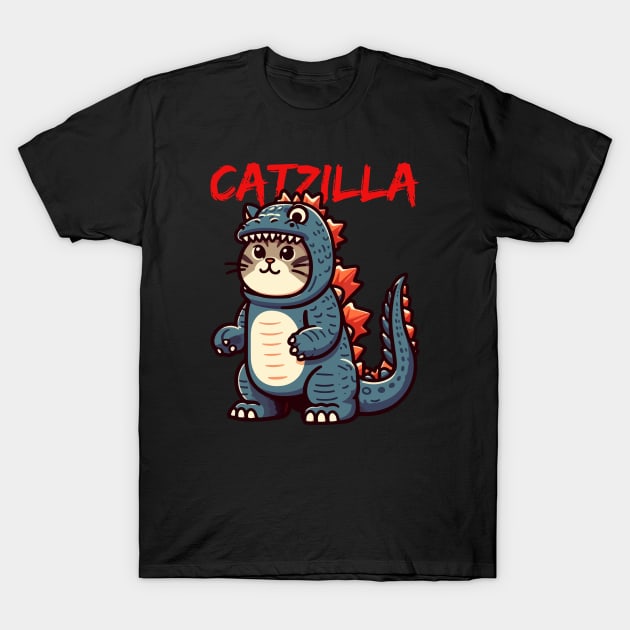 Catzilla T-Shirt by Chibi Pops